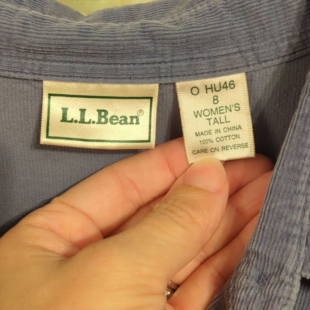 LL Bean Size 8 Women's Tall Button up Dress - Picture 3 of 4